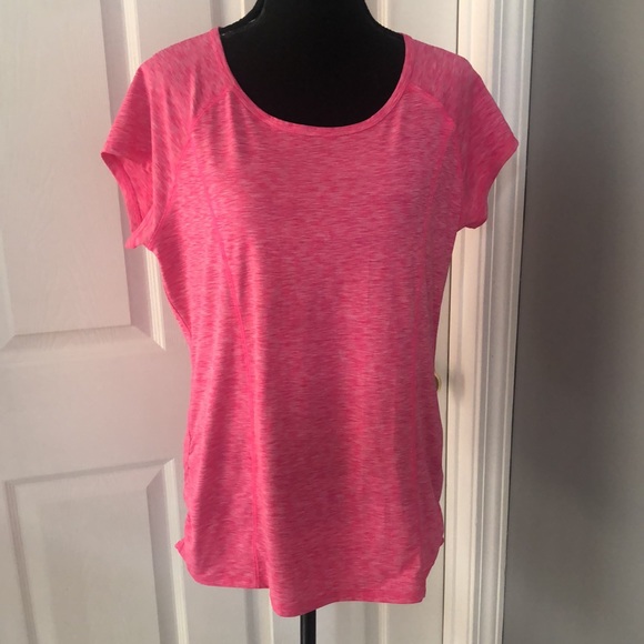Pink & White Performance Tee with Back Hole Accent - Picture 5 of 11